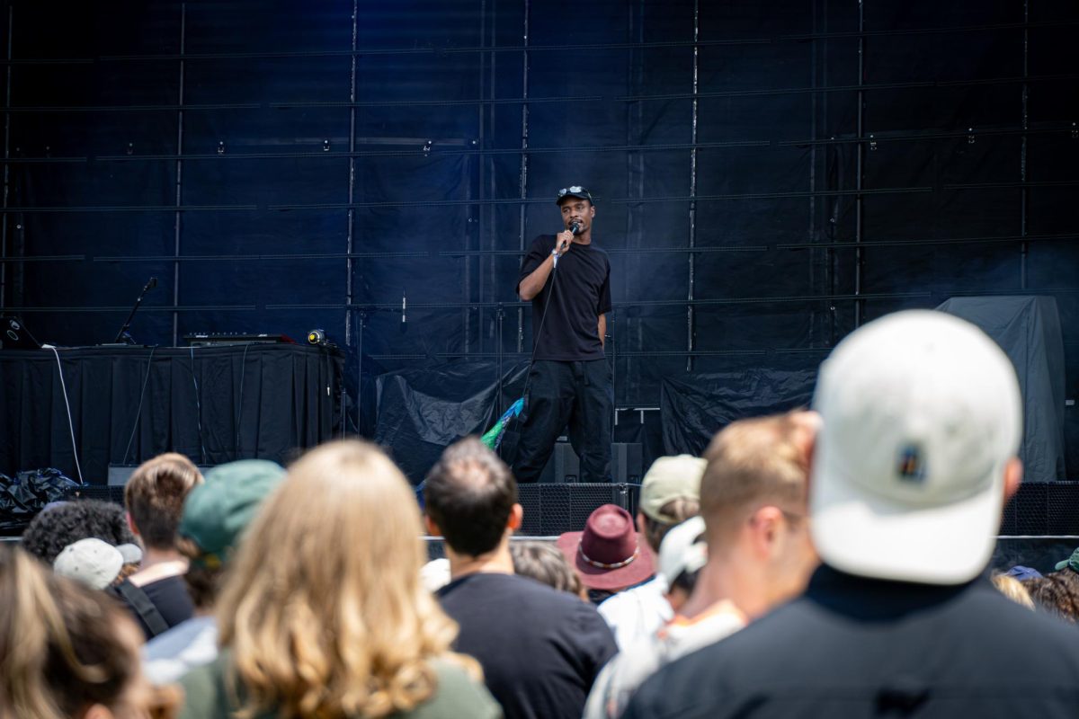 Marcus Brown, whose stage name is Nourished By Time, kicks off the performances at Pitchfork Music Festival in Union Park on Friday, July 21, 2023. Originally from Baltimore, Maryland, Brown has worked with dance/electronic artist Yaeji, and describes his sound as post-R&B.