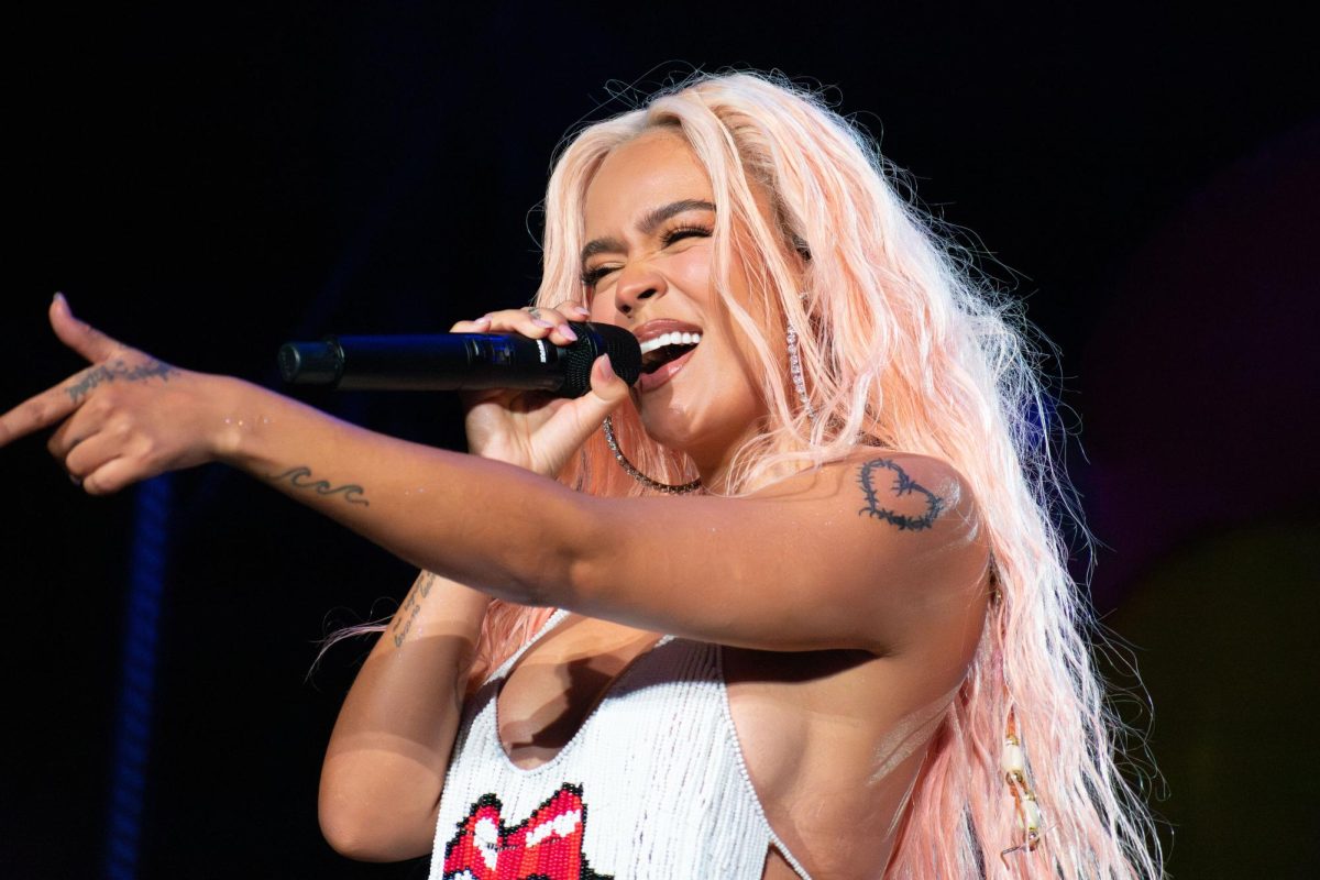 Colombian singer Karol G performs the Bud Light stage at Lollapalooza on Thursday, Aug 3, 2023. Her latest album, Mañana Será Bonito, is the first Spanish-language album by a woman to reach #1 on the  Billboard 200.