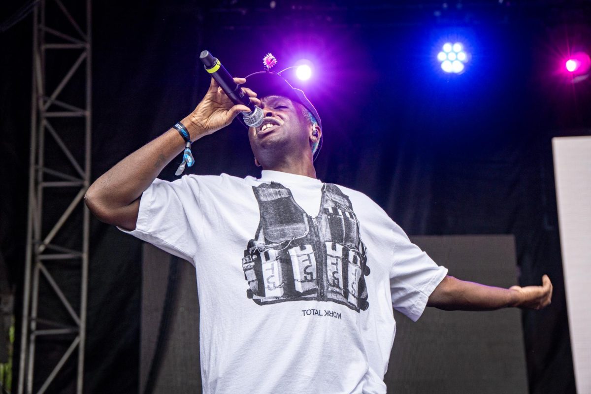 Godly The Ruler, Chicago artist, performs their set on the Bacardí stage as their first time ever attending Lollapalooza in Grant Park on Friday, Aug. 2, 2024.