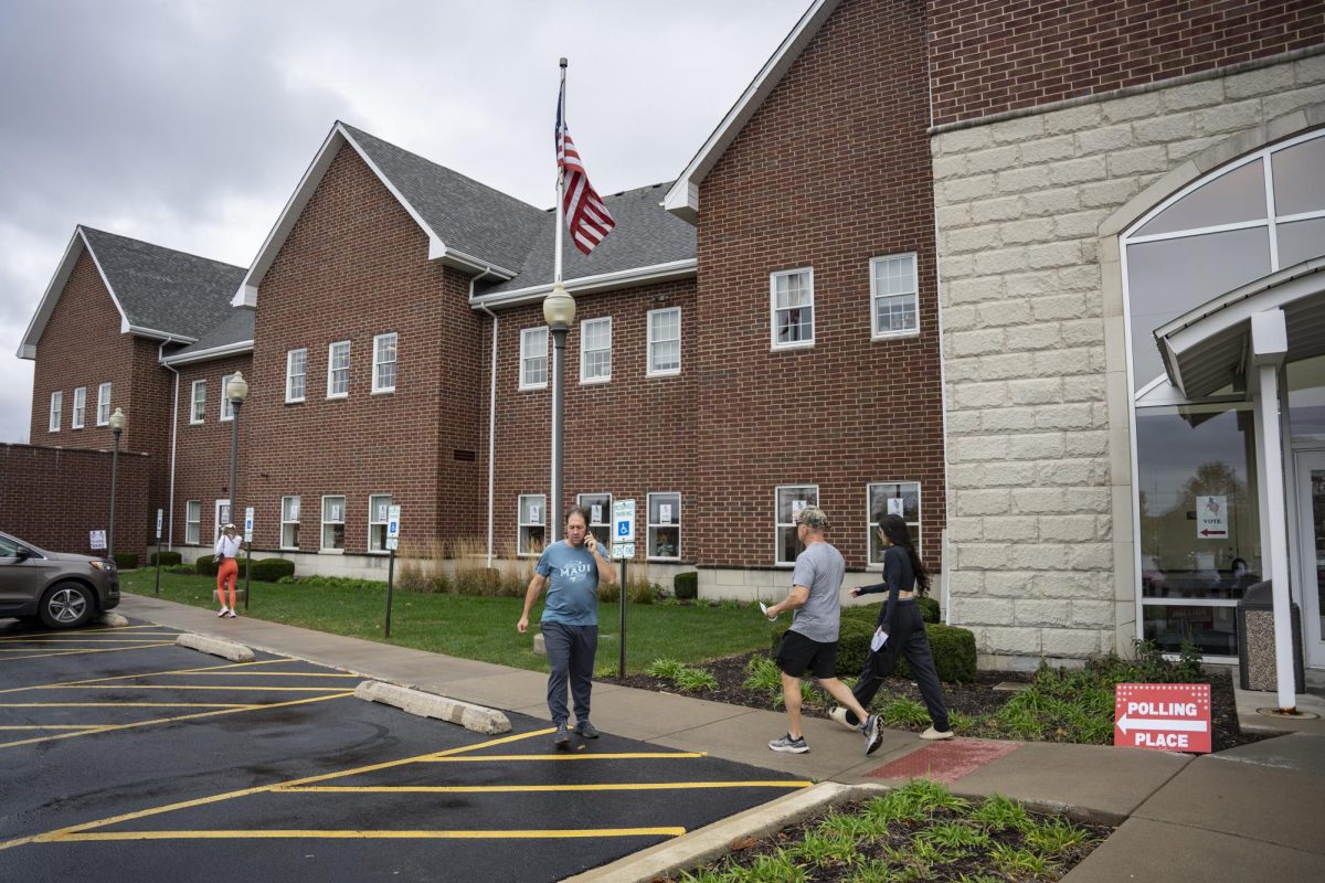 Voters make their way inside the New Lenox voting site, located at 301 Veterans Pkwy in New Lenox, IL, on Tuesday, Nov. 5, 2024.