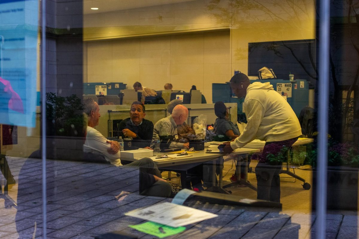 Chicago residents vote at Fourth Presbyterian Church, an official polling center at 126 E. Chestnut St., on Tuesday, Nov. 5, 2024. 