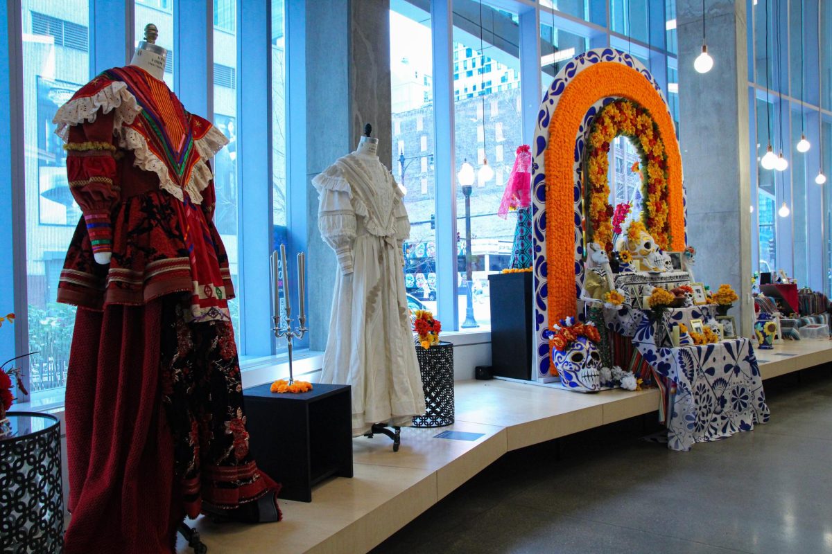 A "Día de los Muertos" presented in the lobby of the Student Center including student-made alters and designs on Monday, Nov. 25, 2024. 