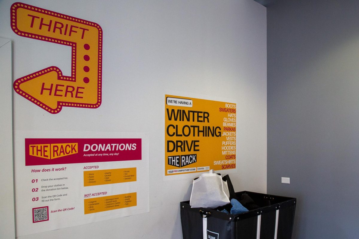 The Rack accepts clothing donations for their winter clothing drive at the 916 S. Wabash building on Friday, Nov. 21, 2025. 