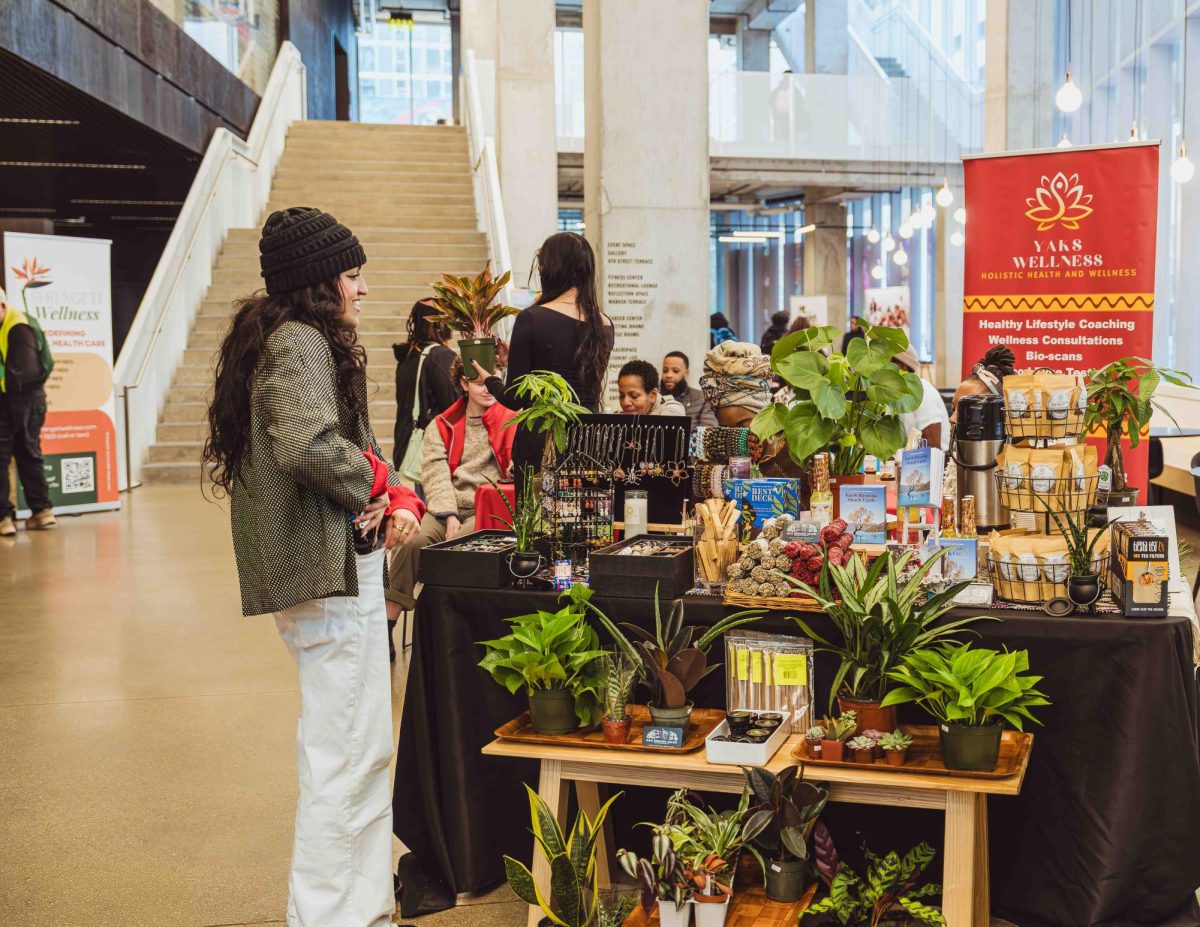 Columbia College Chicago hosts the Wellness Fair at the Student Center on Monday, Nov. 17, 2025. The fair allows students to connect with city-wide resources to promote a balanced and healthy life. 