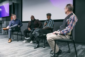 'Area 2' panel for the evening on the 3rd floor of the 1104 S. Wabash bldg. on Wednesday, January 28, 2026.