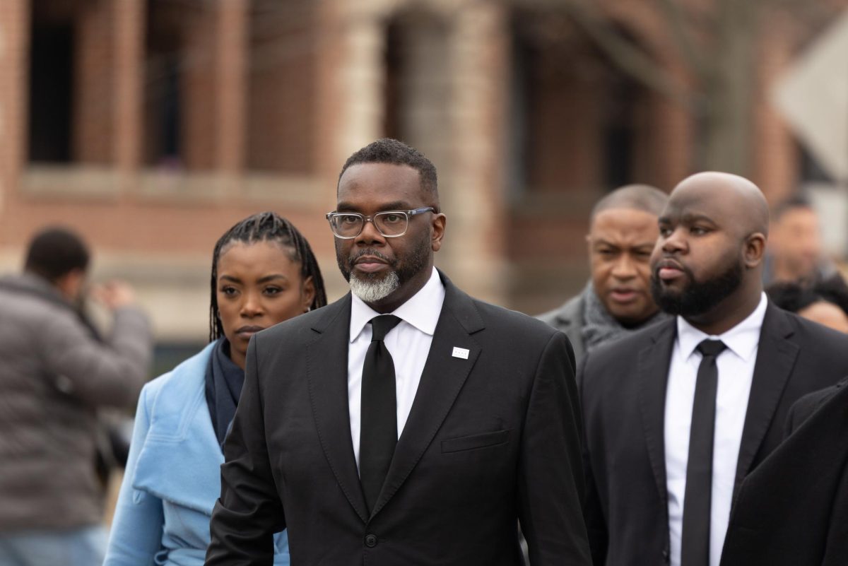 Chicago's Mayor Brandon Johnson appeared at Rev. Jesse Jackson's celebration of life at the Rainbow PUSH Coalition at 930 E. 50th St. on Thursday, Feb. 26, 2026.