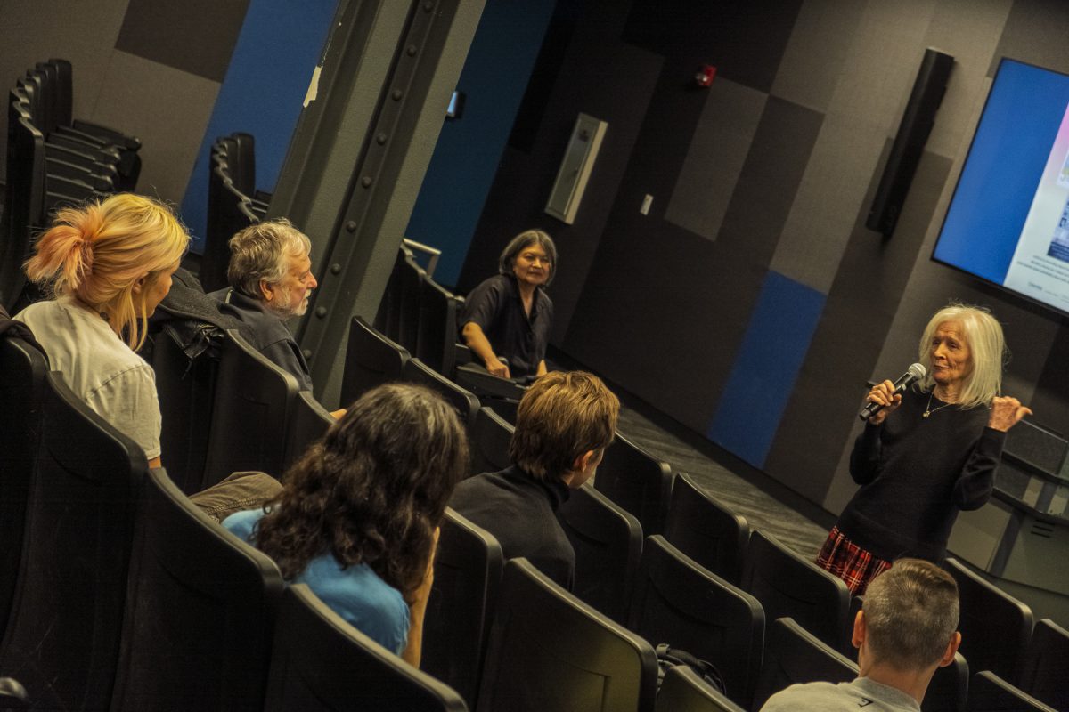 Maura Smith, adjunct professor of instruction, has a Q&A after the screening of her film Steve Schapiro: Being Everywhere on the third floor of 1104 S. Wabash Ave. on Wednesday, April 8, 2026. 