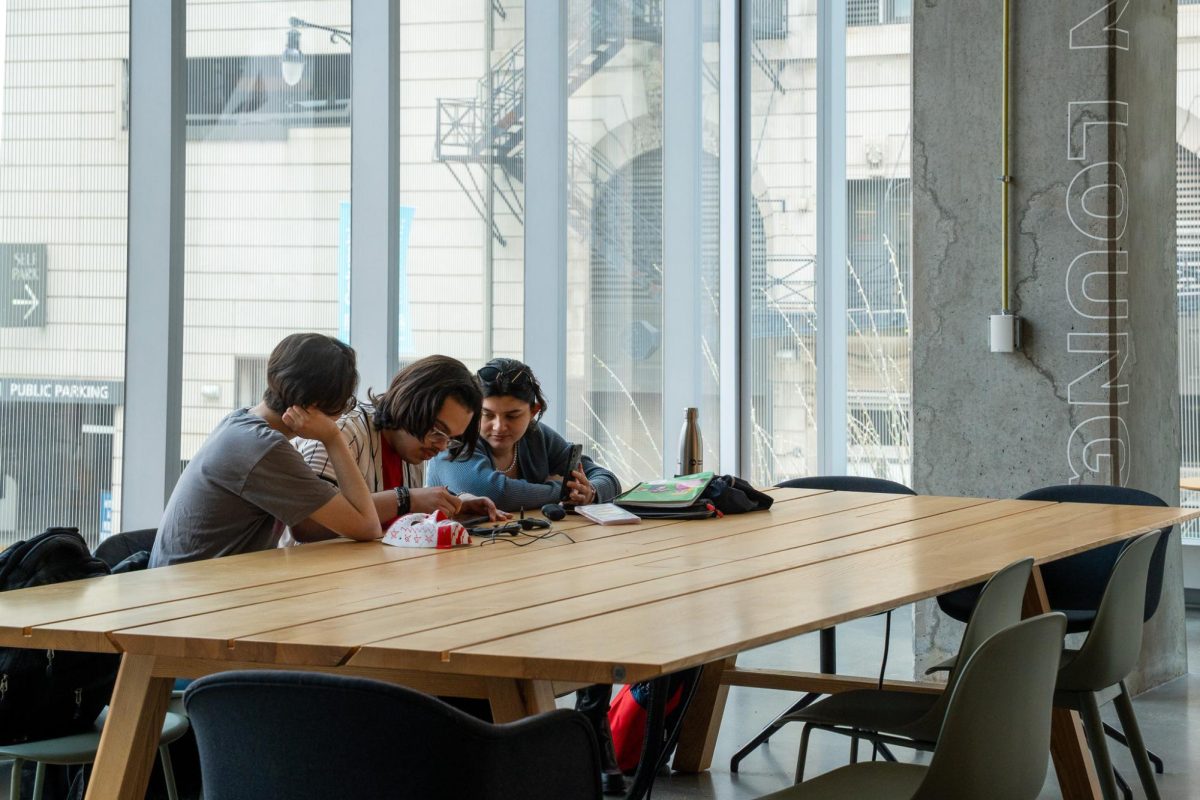 Students work on a project at the Student Center on Thursday, April 16, 2026.
