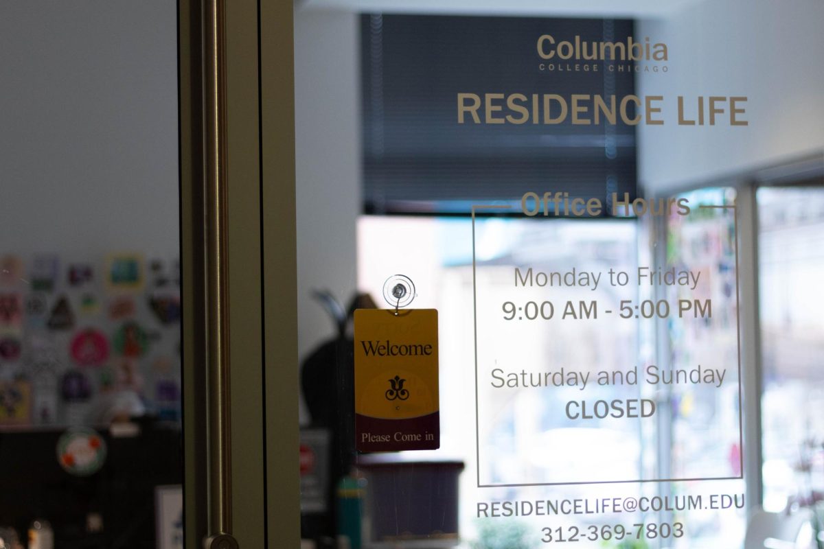 At the Residence Life office on the second floor of 30 East Balbo students can apply to be an RA, look for on-campus housing and guest-exception forms, on April 7, 2024. The college announced this week that housing demand has exceeded available space for Fall 2026. (File)