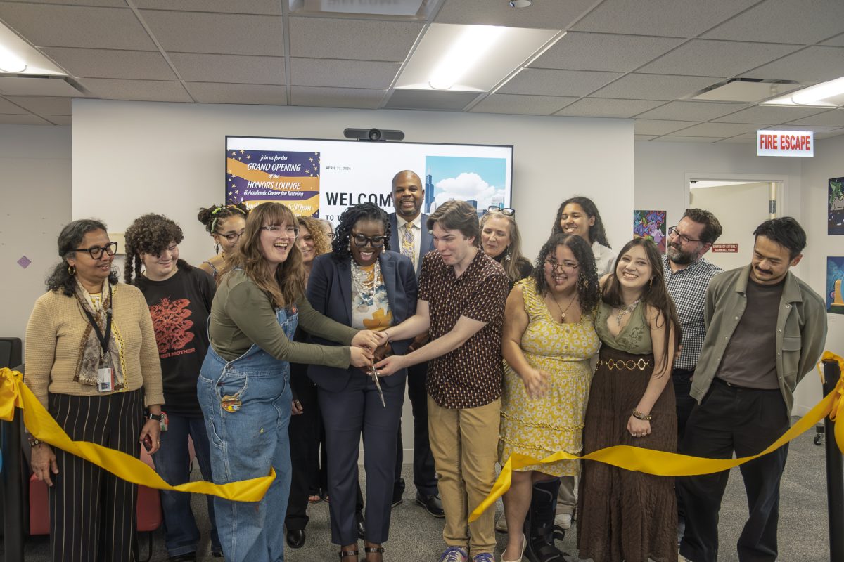 President and CEO Shantay Bolton cuts the ribbon at the grand opening of the Honors Lounge on the 6th floor in Suite 610 of 33 E. Ida B. Wells on Thursday, April 23, 2026.