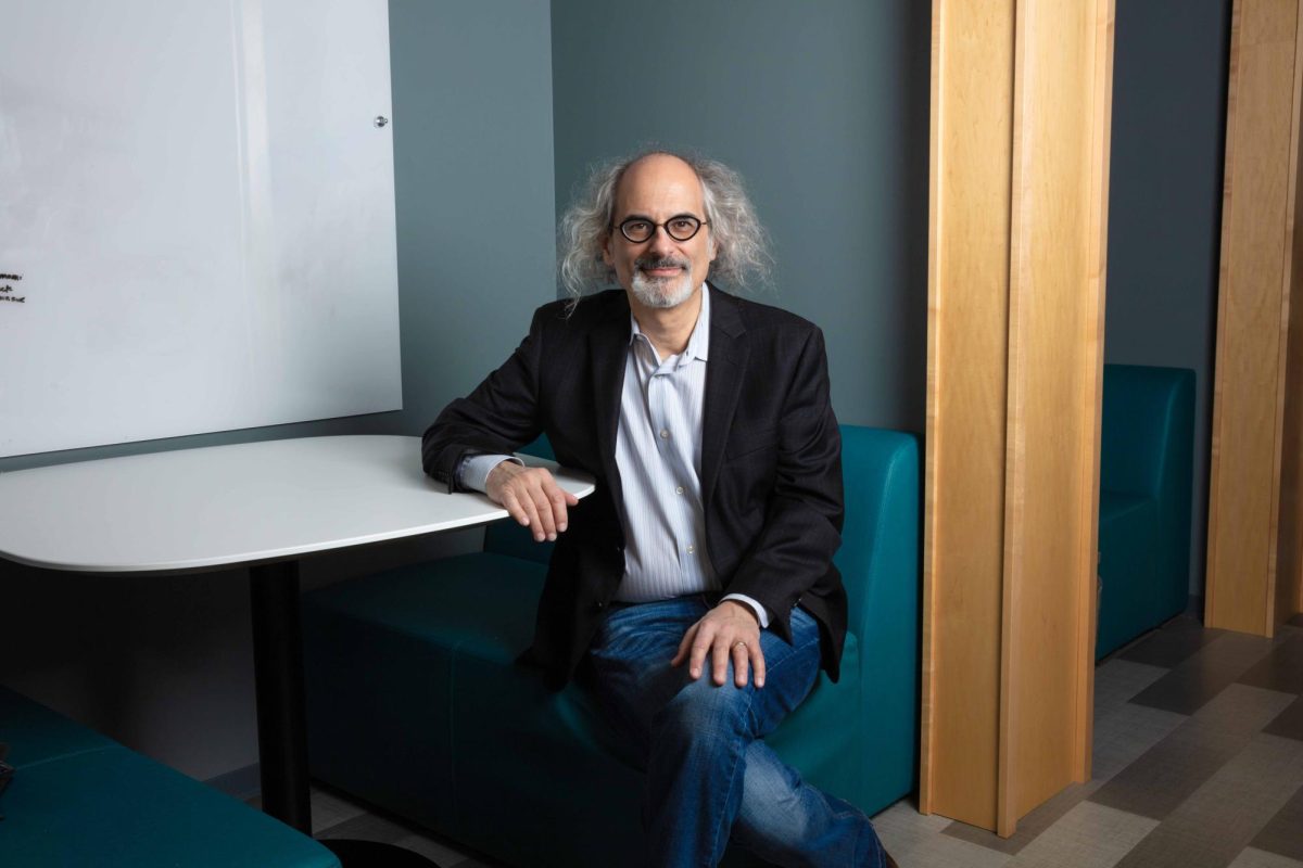 Professor Tony Trigilio recovered the forgotten voice of Beat poet Elise Cowen through the collection “Elise Cowen: Poems and Fragments.” He poses for a portrait during a Manifest celebration at 618 S. Michigan Ave. on Saturday, May 16, 2026.