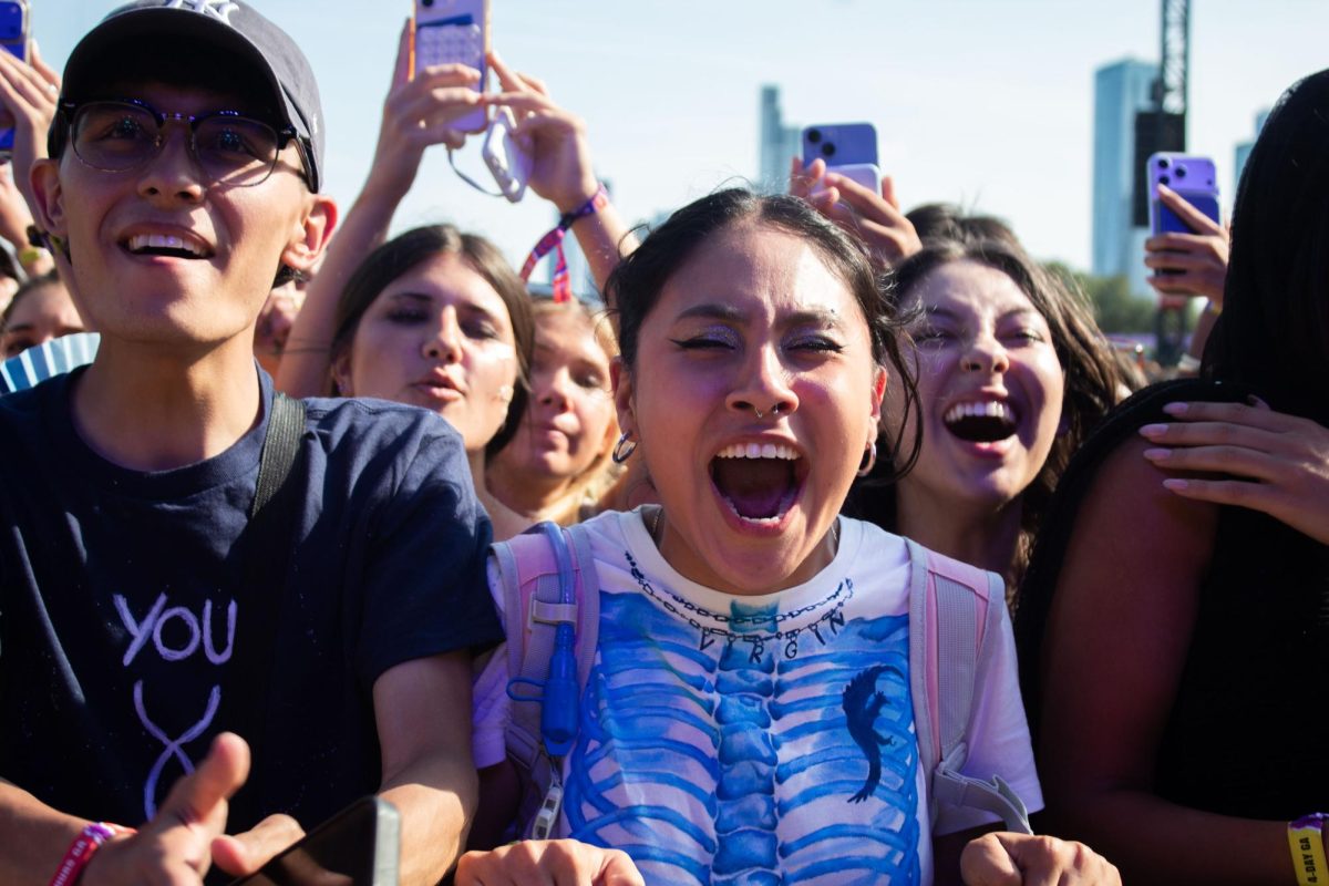 Fans scream for Blood Orange's entrance at the Bud Light Stage at Lollapalooza on Thursday, July 30, 2026.