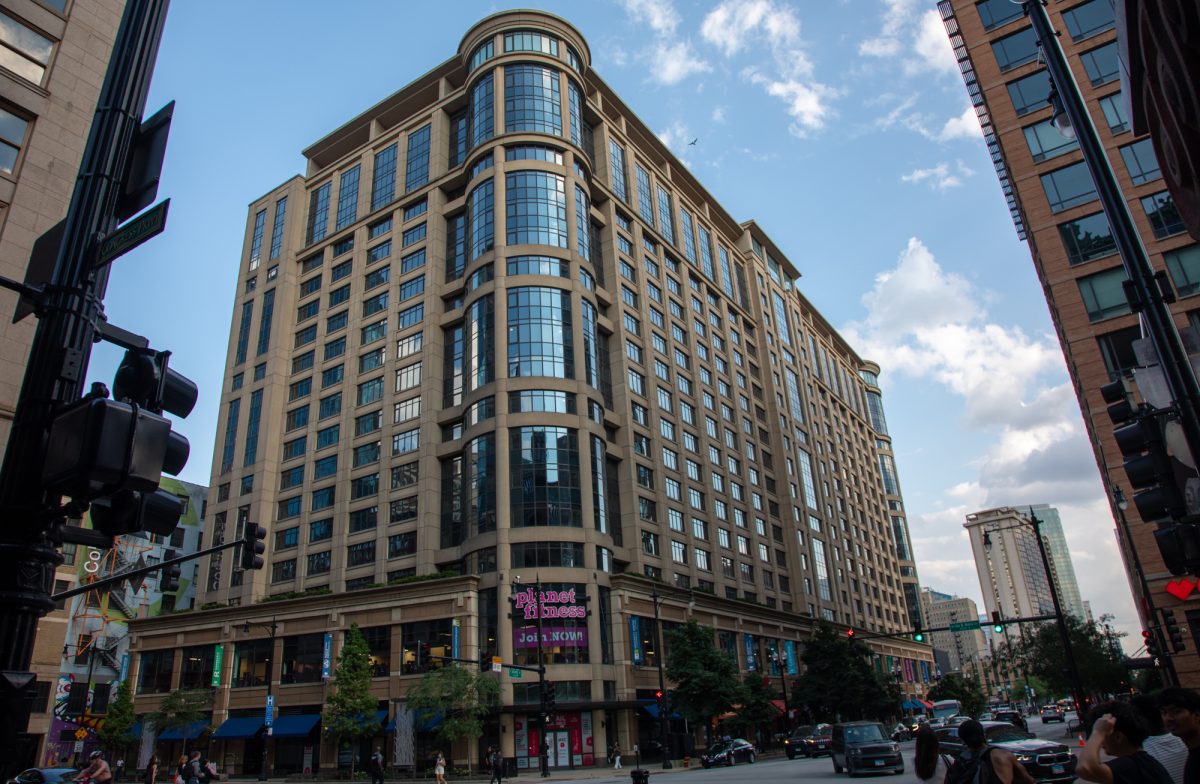 The University Center at 525 S. State St. in Chicago houses students from Columbia, DePaul University and Roosevelt University on Aug. 26, 2026.