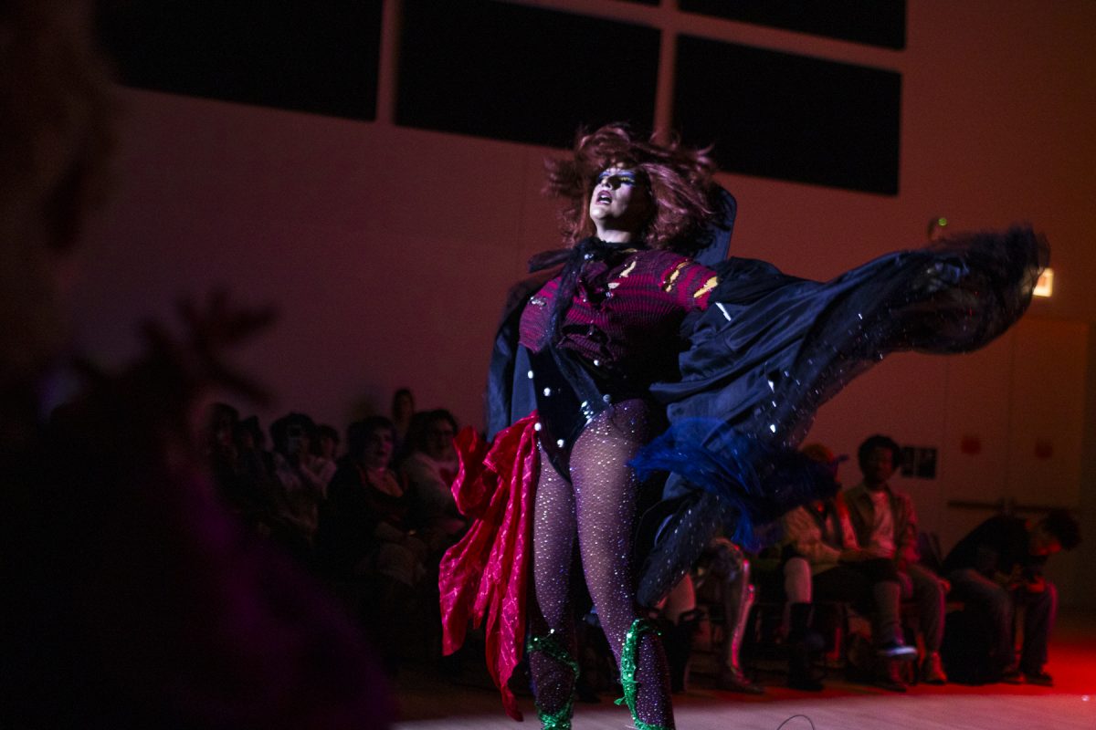 Jesse Ruiz, who performs under the artist name "Euthanasia," performs at the 10th annual drag show on the fifth floor of the Student Center on Thursday, Oct. 29, 2026.